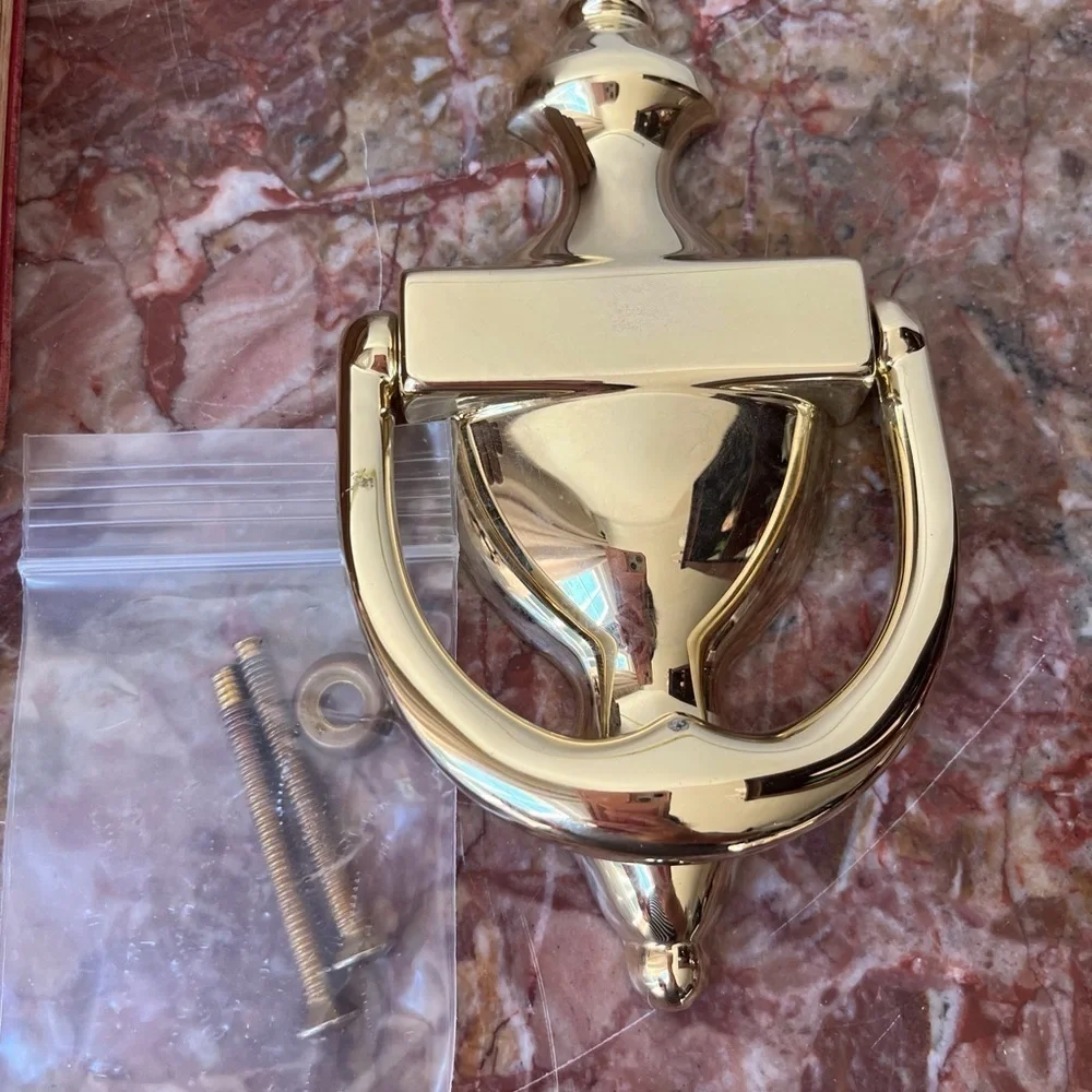 Vintage Polished Brass Door Knocker Traditional Colonial 6.75